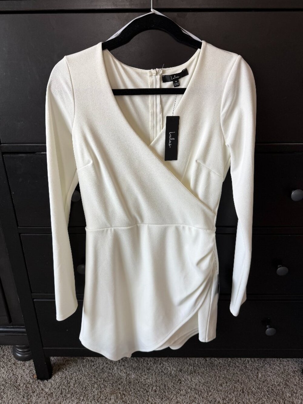 Lulu's White Romper Long Sleeve
